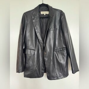 Black Leather Blazer